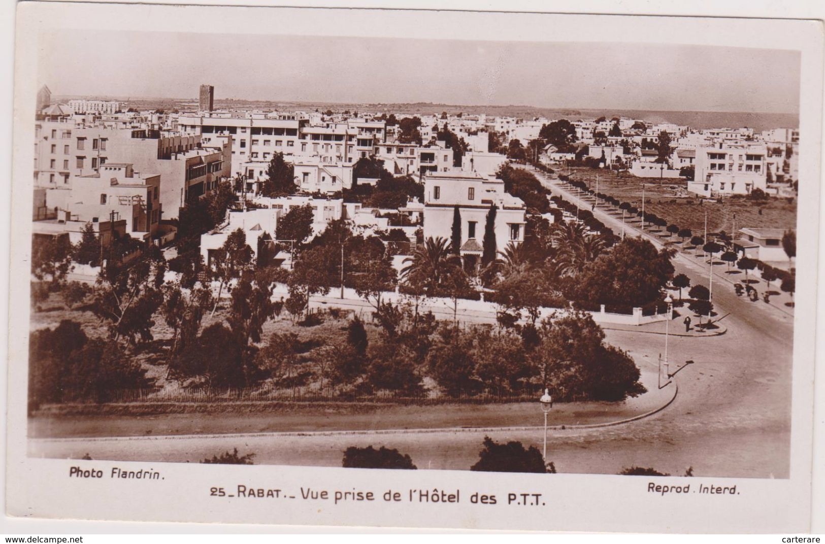 Afrique,MAROC,RABAT,vue De L´hotel Des PTT,vue Sur La Ville Avant L´indépendance,photo FLANDRIN - Rabat