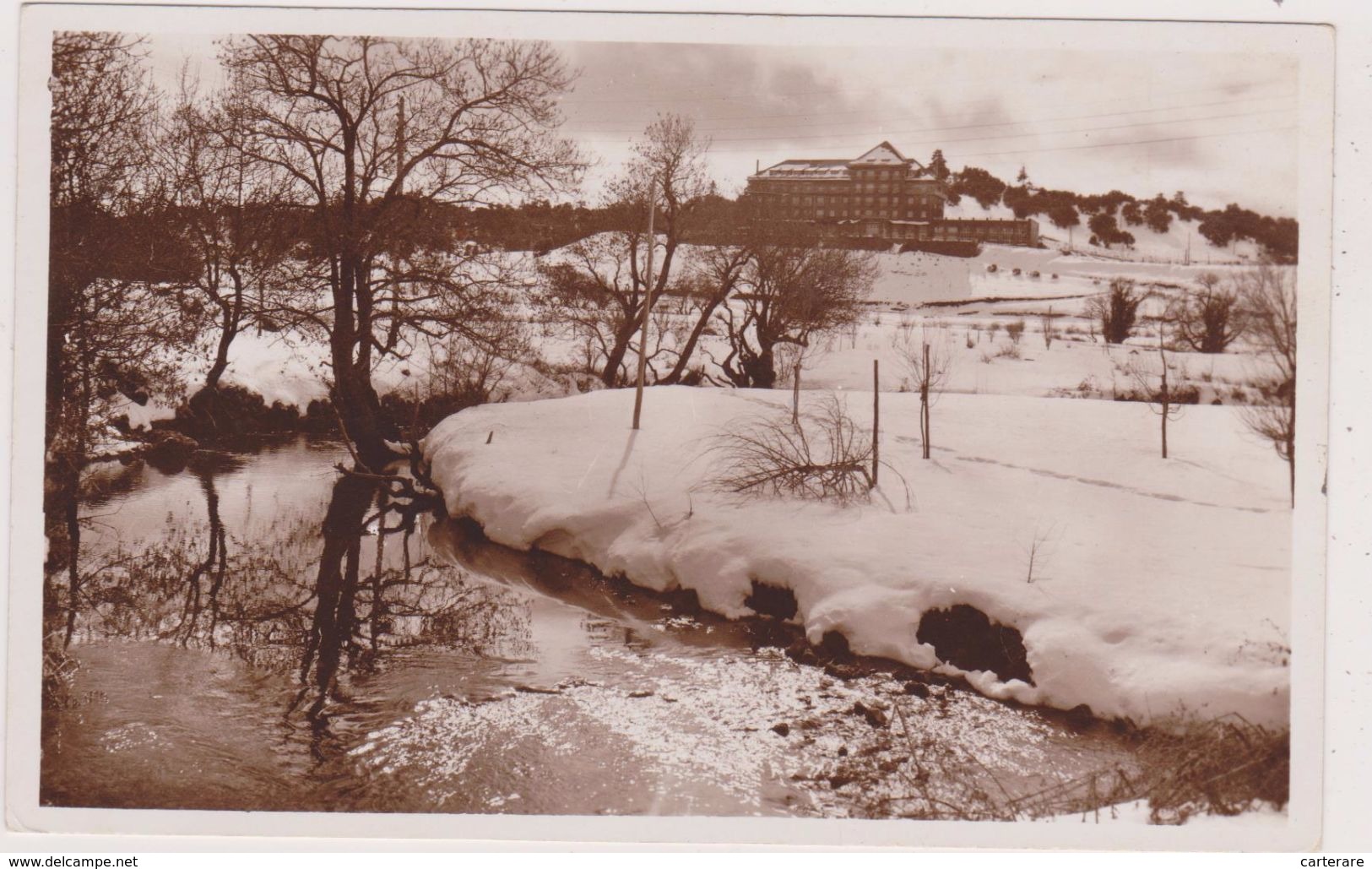 Cpa,MAROC,IFRANE,moyen Atlas,1713m D´altitude,sous La Neige,hiver Rude,la Rivière Et La Balima,camping,rare - Rabat