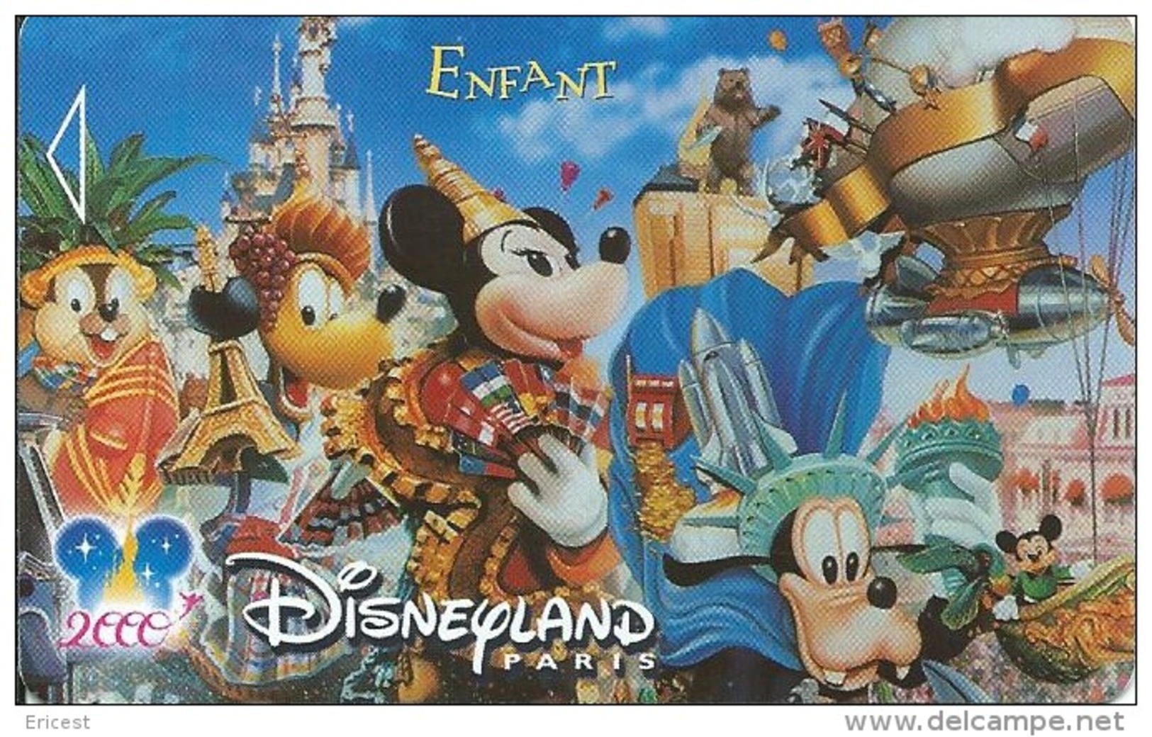 - PASSEPORT DISNEYLAND HAUTE SAISON ENFANT PARADE IMAGINATION 00/03/IMA ETAT COURANT - Toegangsticket Disney