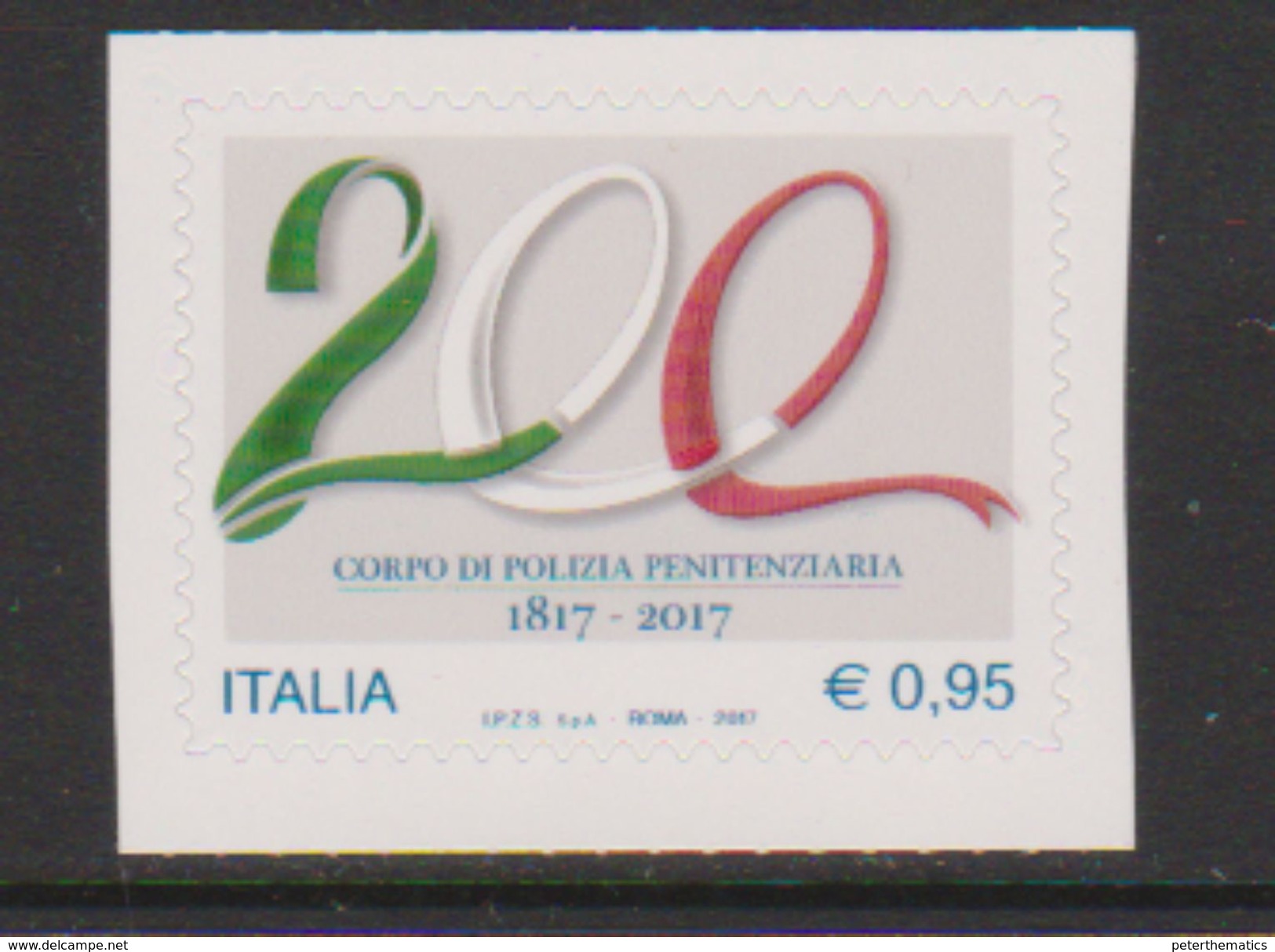 ITALY , 2017, MNH, POLICE FORCE, CORRECTIONS OFFICERS, PRISONS,1v - Police - Gendarmerie