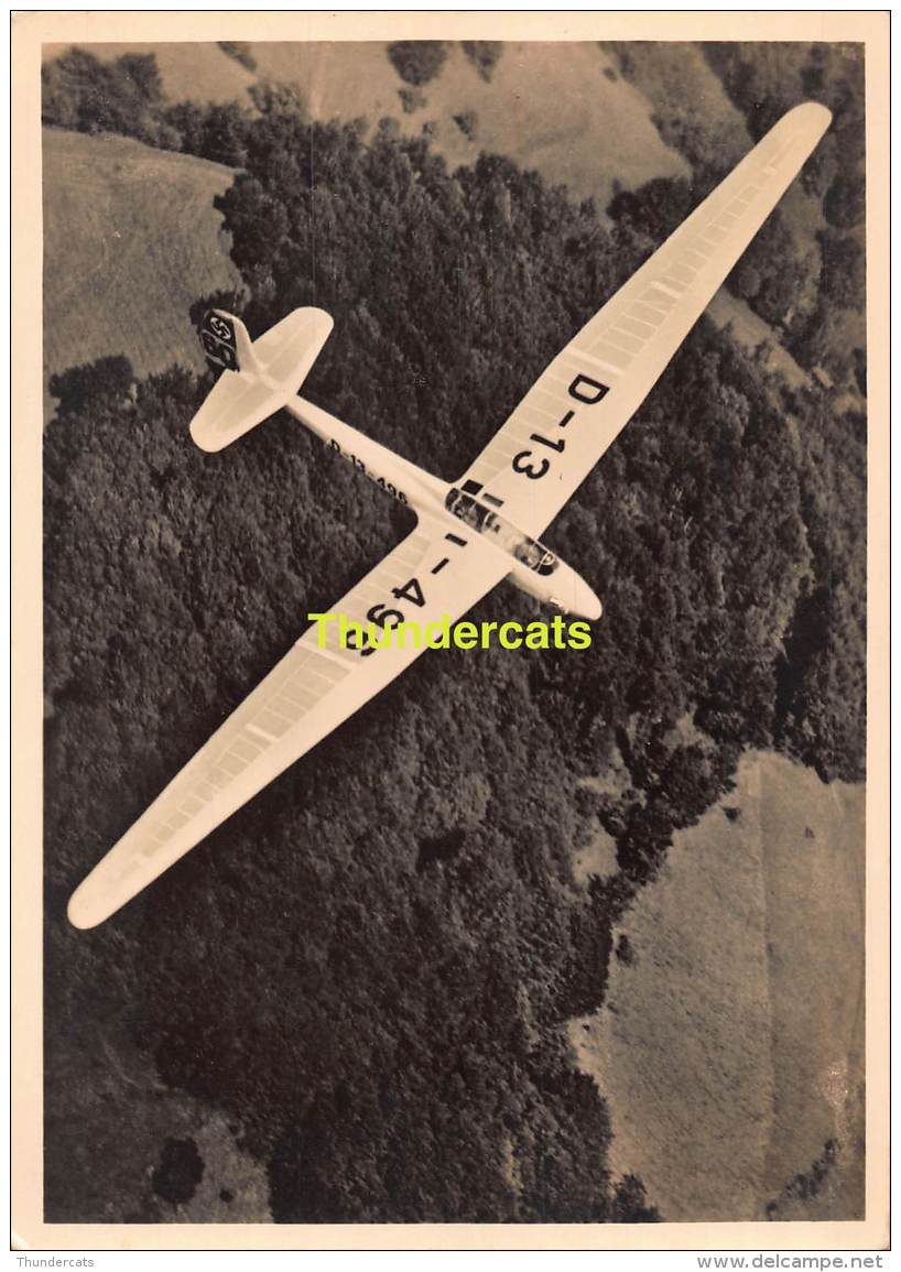 CPA PHOTO FOTO  SAILPLANE PLANEUR ALLIANTE ZWEEFVLIEGTUIG 3RD REICH  DER DEUTSCHE SEGELFLUG DOPPELSITZER KRANICH - 1939-1945: 2ème Guerre