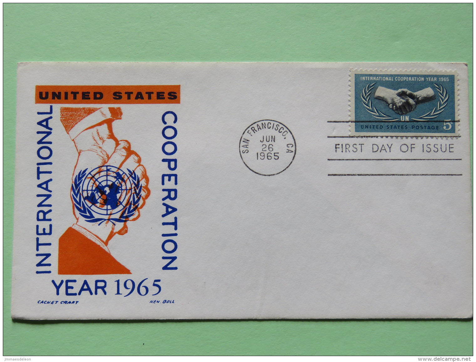 USA 1965 FDC Cover - International Cooperation Year - Shake Hand - United Nations - Covers & Documents