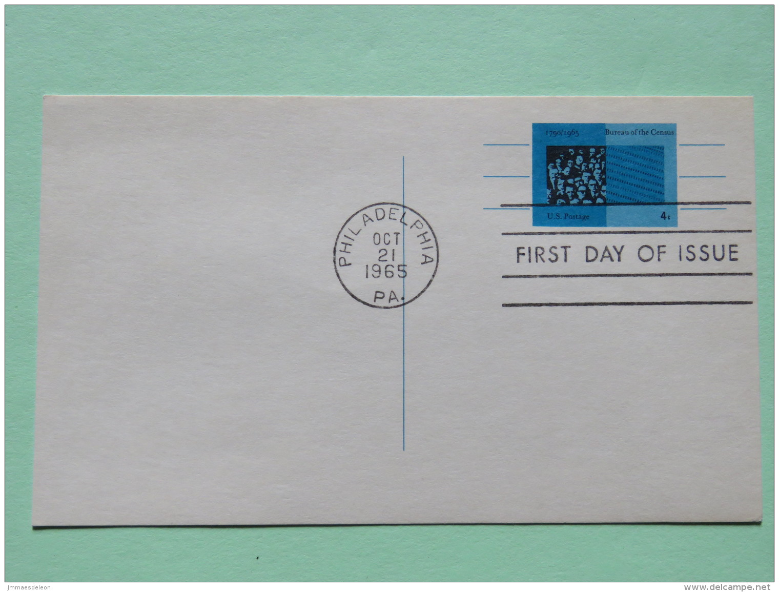 USA 1965 FDC Stationery Postcard - Bureau Of Census - Covers & Documents