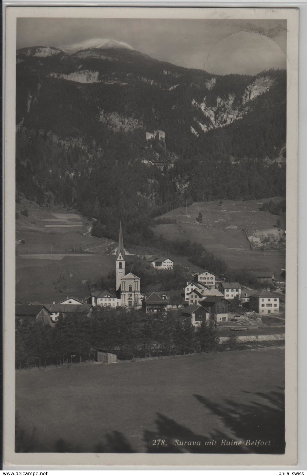 Surava Mit Ruine Belfort - Photo: R. Guler - Autres & Non Classés