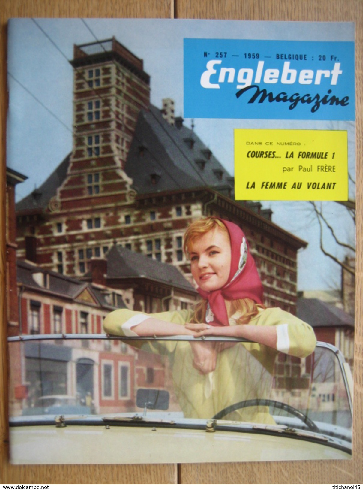 ENGLEBERT MAGAZINE N° 257 - 1959 -STIRLING MOSS-VON TRIPS-GENDEBIEN-HAWTHORN-PETER COLLINS- Salon De GENEVE - Voitures