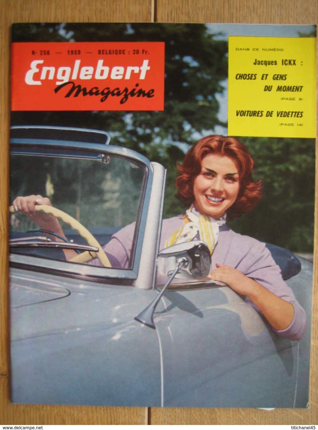 ENGLEBERT MAGAZINE N° 256 - 1959 - CABIANCA -CHRYSLER 300 E-L'EDSEL-CHEVROLET-FORD GALAXIE-FORD-MERCURY-PONTIAC - Voitures