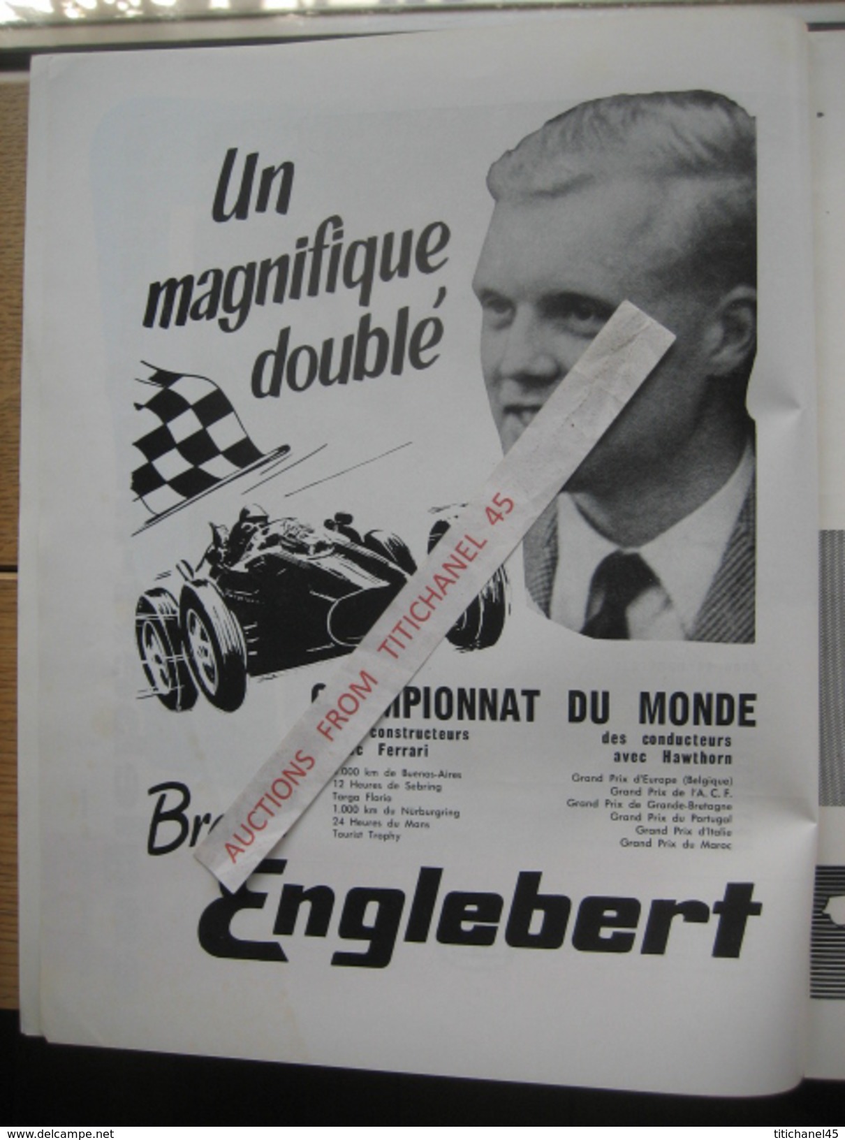 ENGLEBERT MAGAZINE N° 255 - 1958 - LES 24 HEURES DU MANS 1958 - FORD CONSUL-OLDSMOBILE-FIREBIRD III-B.M.W. 600 - PORSCHE - Voitures