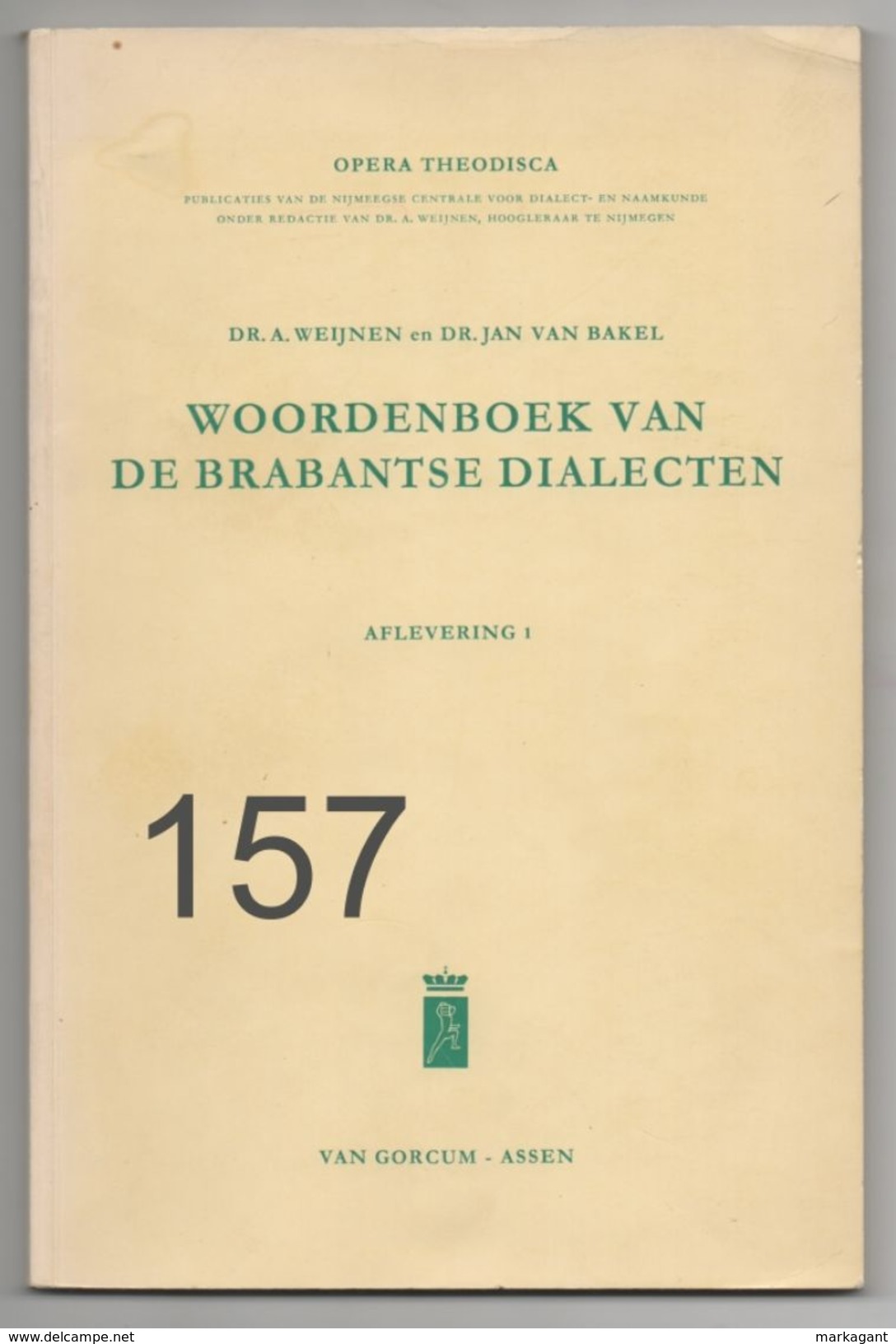 Woordenboek Van De Brabantse Dialecten / 1967 - School