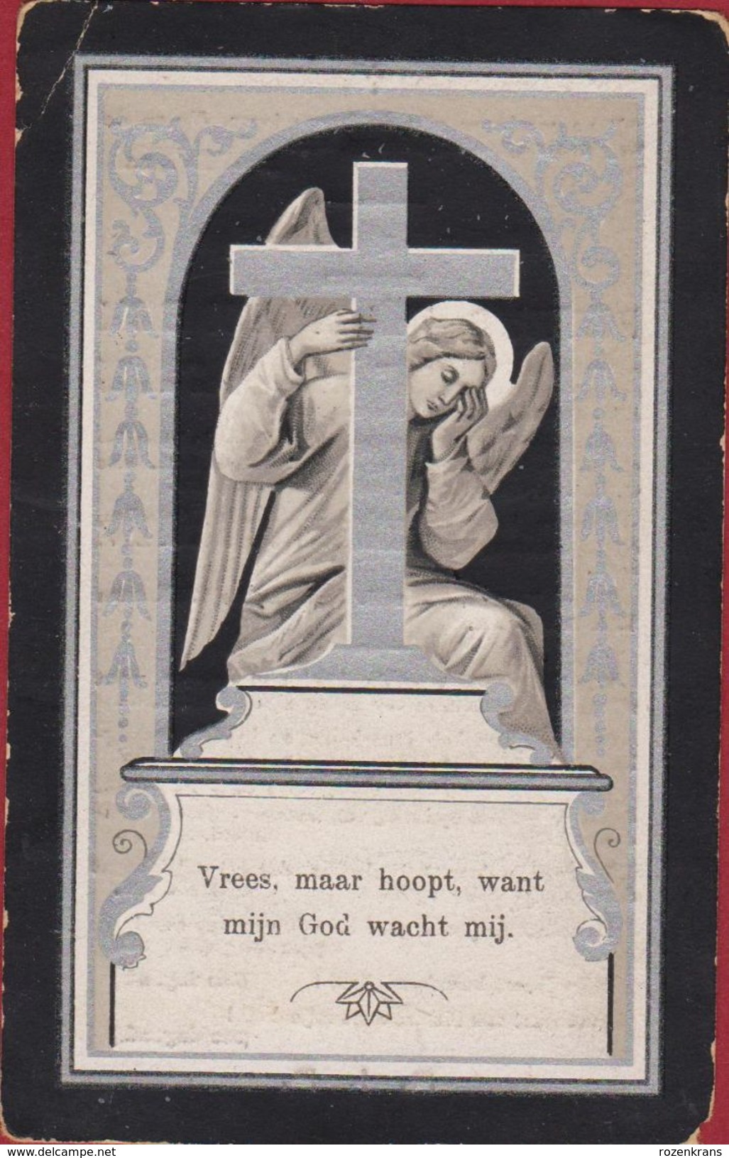 Petrus Van Eck Diest 1821 1906 Webbecom Ange Angel Litho Doodsprentje Image Mortuaire - Images Religieuses