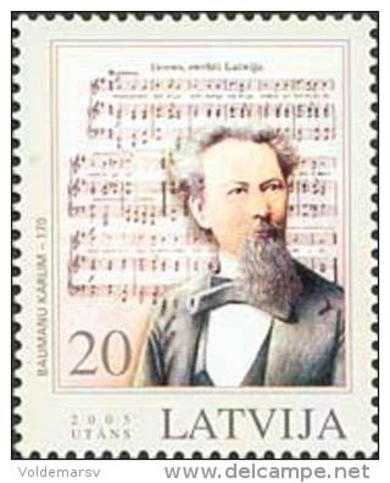 Latvia 2005 Mih. 637 Music. Composer Baumanu Karlis MNH ** - Lettland