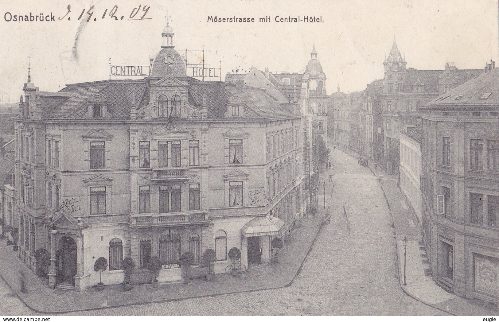 61/ Osnabrück, Möserstrasse Mit Central Hotel, 1909 - Osnabrueck