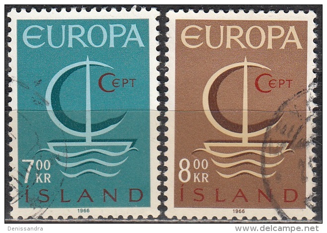 Island 1966 Michel 404 - 405 O Cote (2013) 3.00 Euro Europa CEPT Cachet Rond - Oblitérés