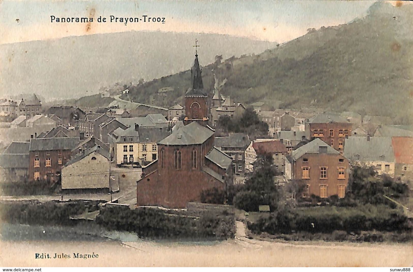 Prayon Trooz - Panorama (colorisée, Edit Jules Magnée, 1911) - Trooz