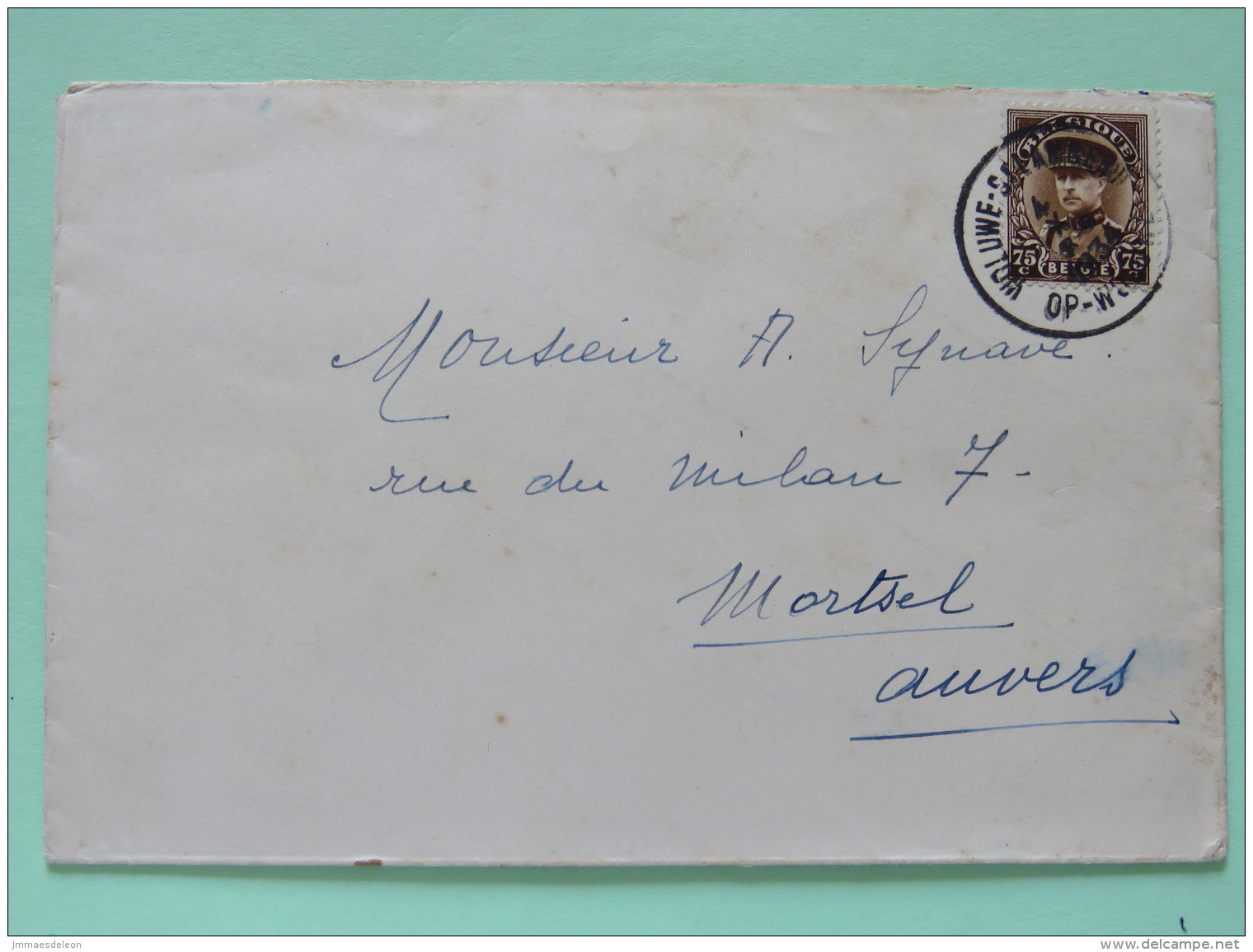 Belgium 1934 Cover Woluwe St. Lambert To Anvers - King Albert I - 1931-1934 Kepi