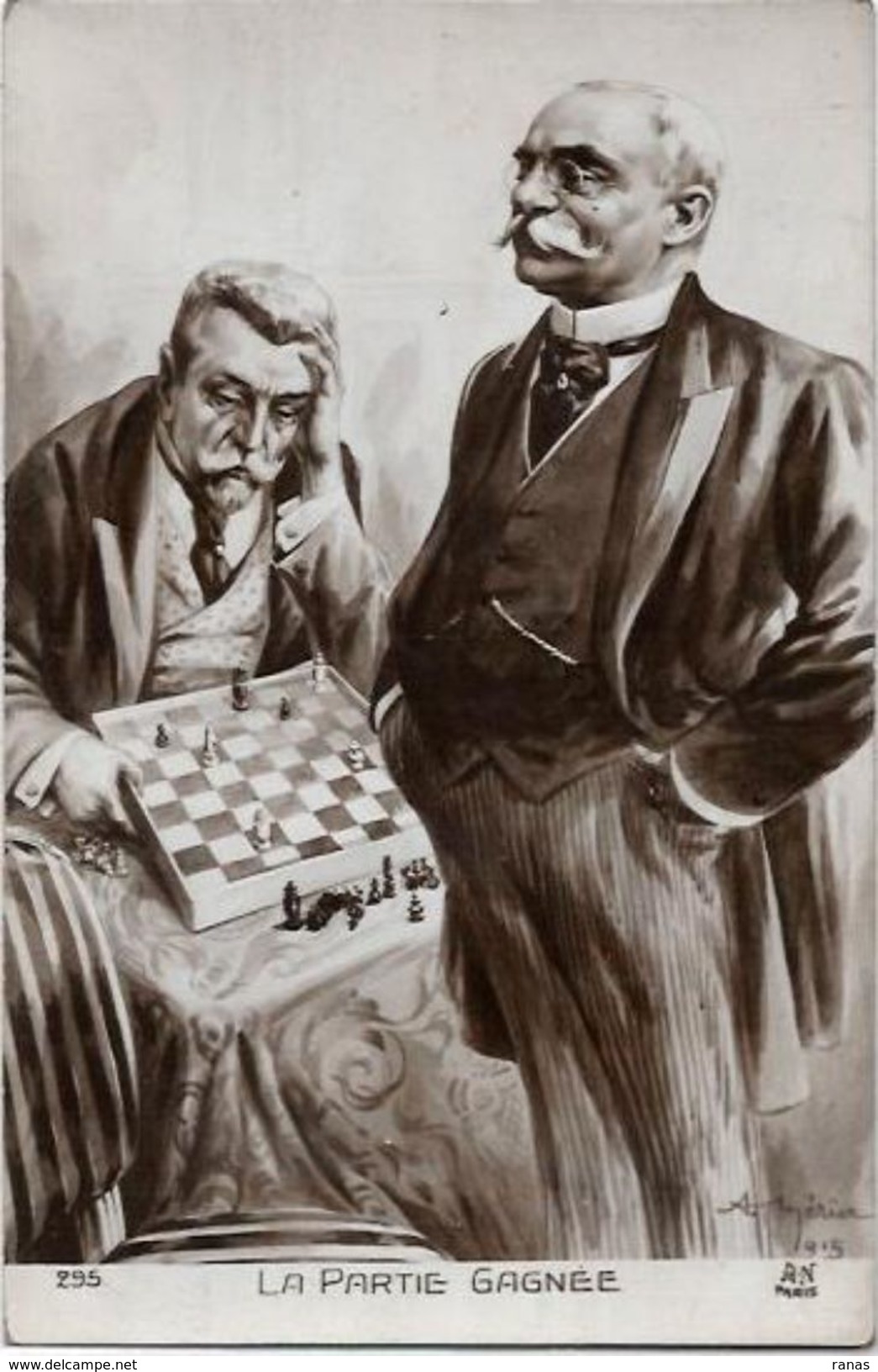 CPA échecs Chess Caricature Satirique Non Circulé - Chess