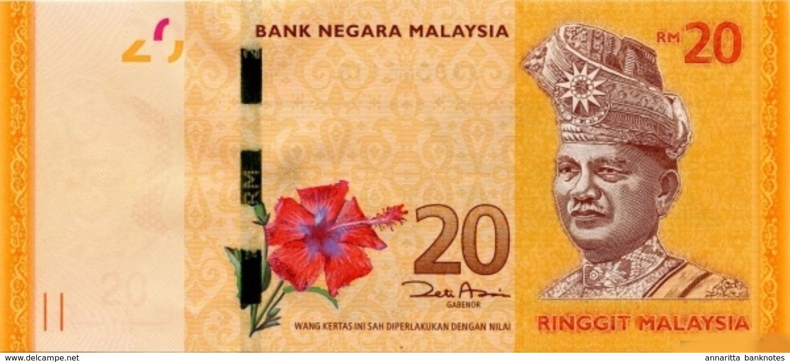 MALAYSIA 20 RINGGIT ND (2012) P-54a UNC SIGN. AZIZ [MY152a] - Malaysia