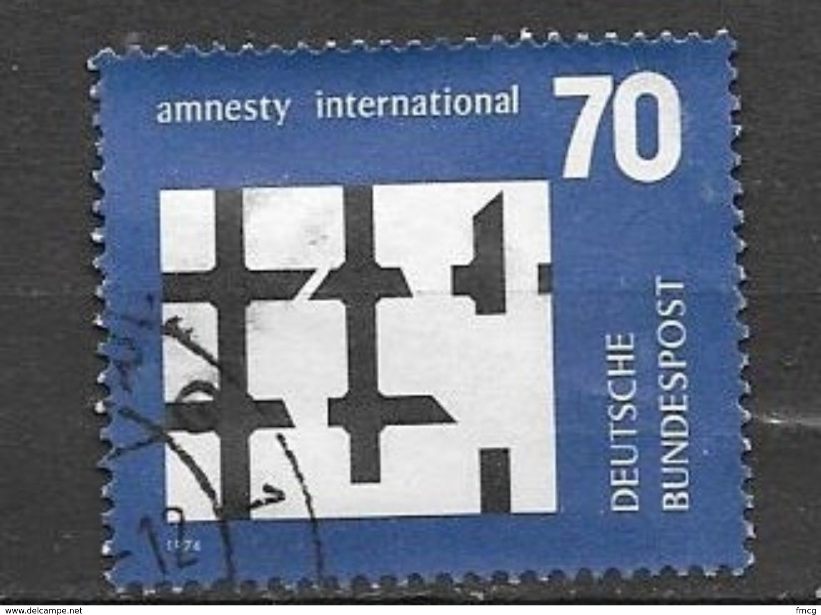 1974 70pf Anesty International, Used - Used Stamps
