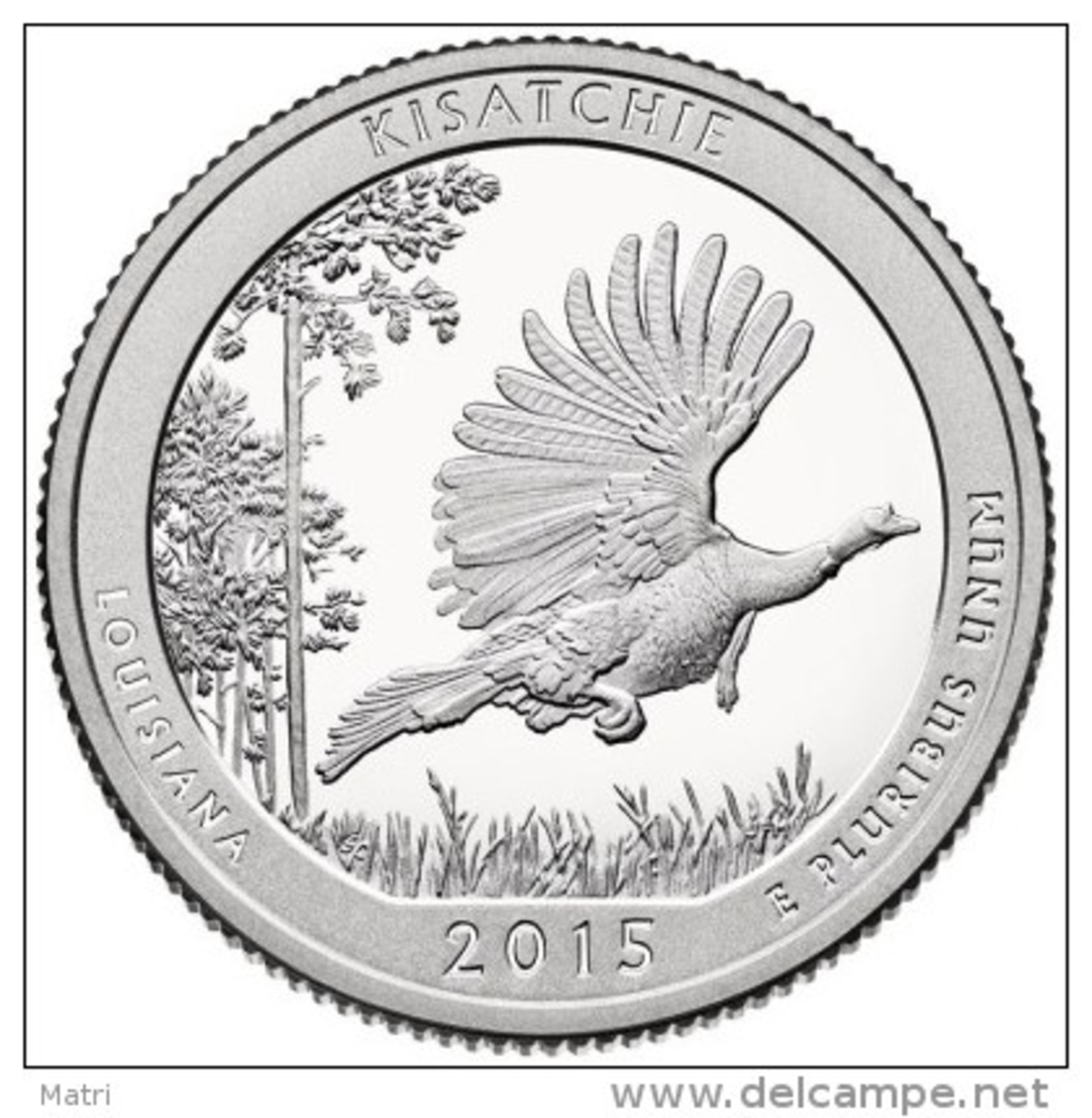 USA 25 Cents 2015 Kisatchie UNC P - 2010-...: National Parks