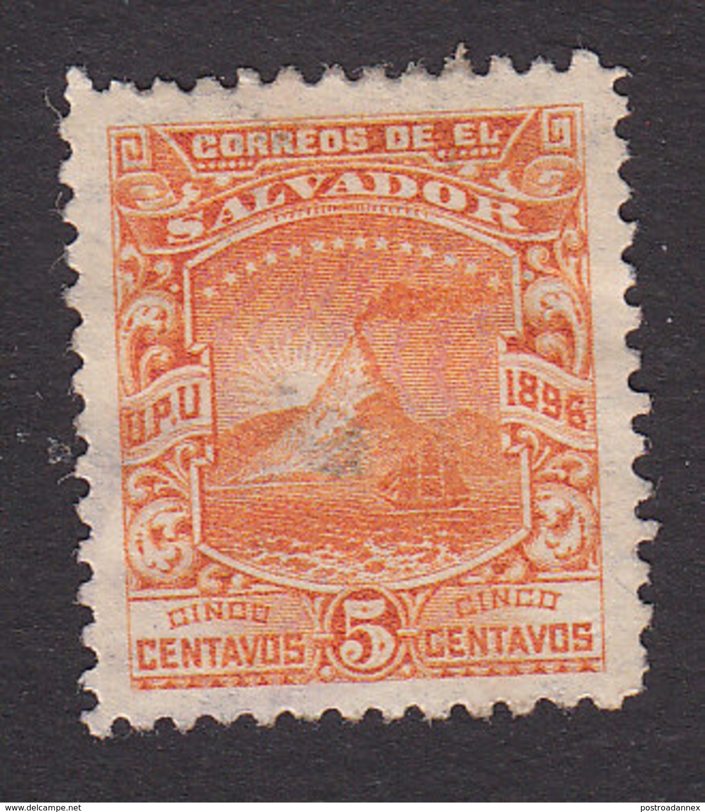 El Salvador, Scott #162, Mint Hinged, Mt San Miguel, Issued 1897 - Salvador