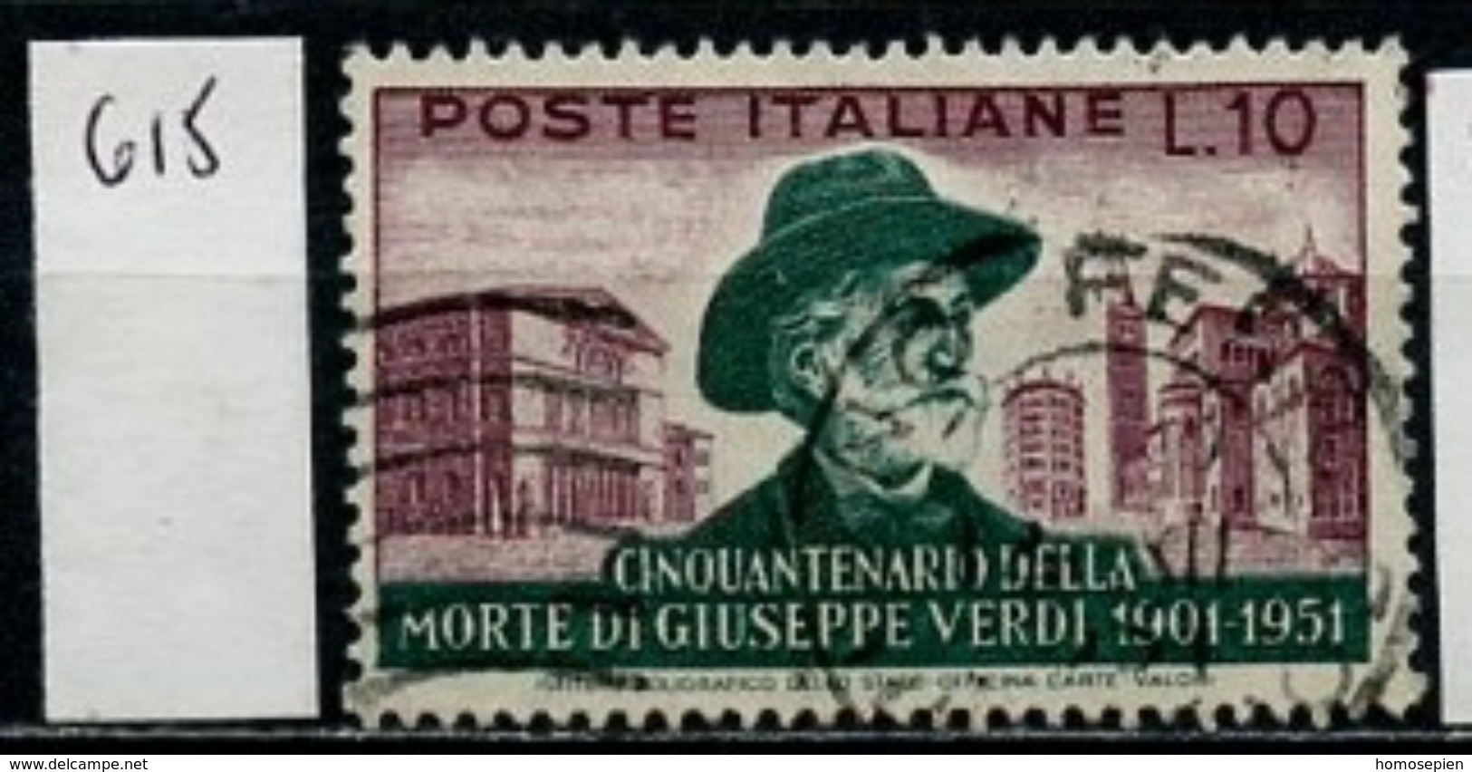 Italie 1951 Y&T N°615 Oblitéré - Used - Gestempelt - 1946-60: Oblitérés