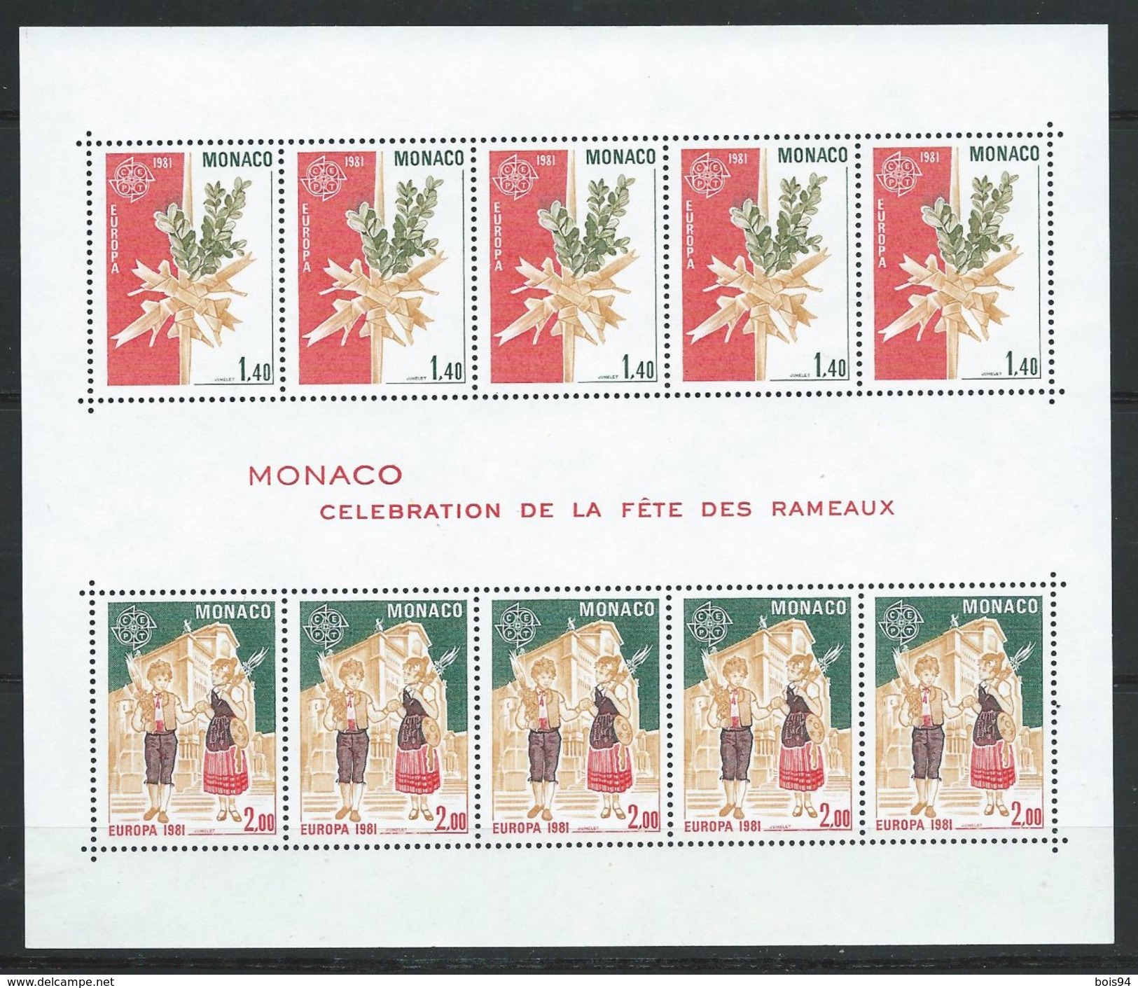 MONACO 1981 . Bloc Feuillet N° 19 . Neuf ** (MNH) - Blocs