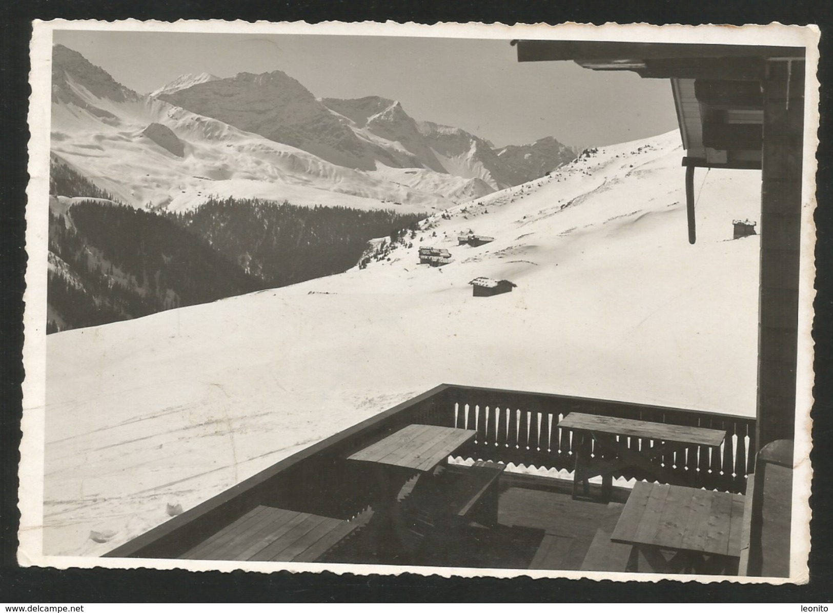 LANGWIES GR Fondei Skihaus CASANNA Ca. 1945 - Langwies