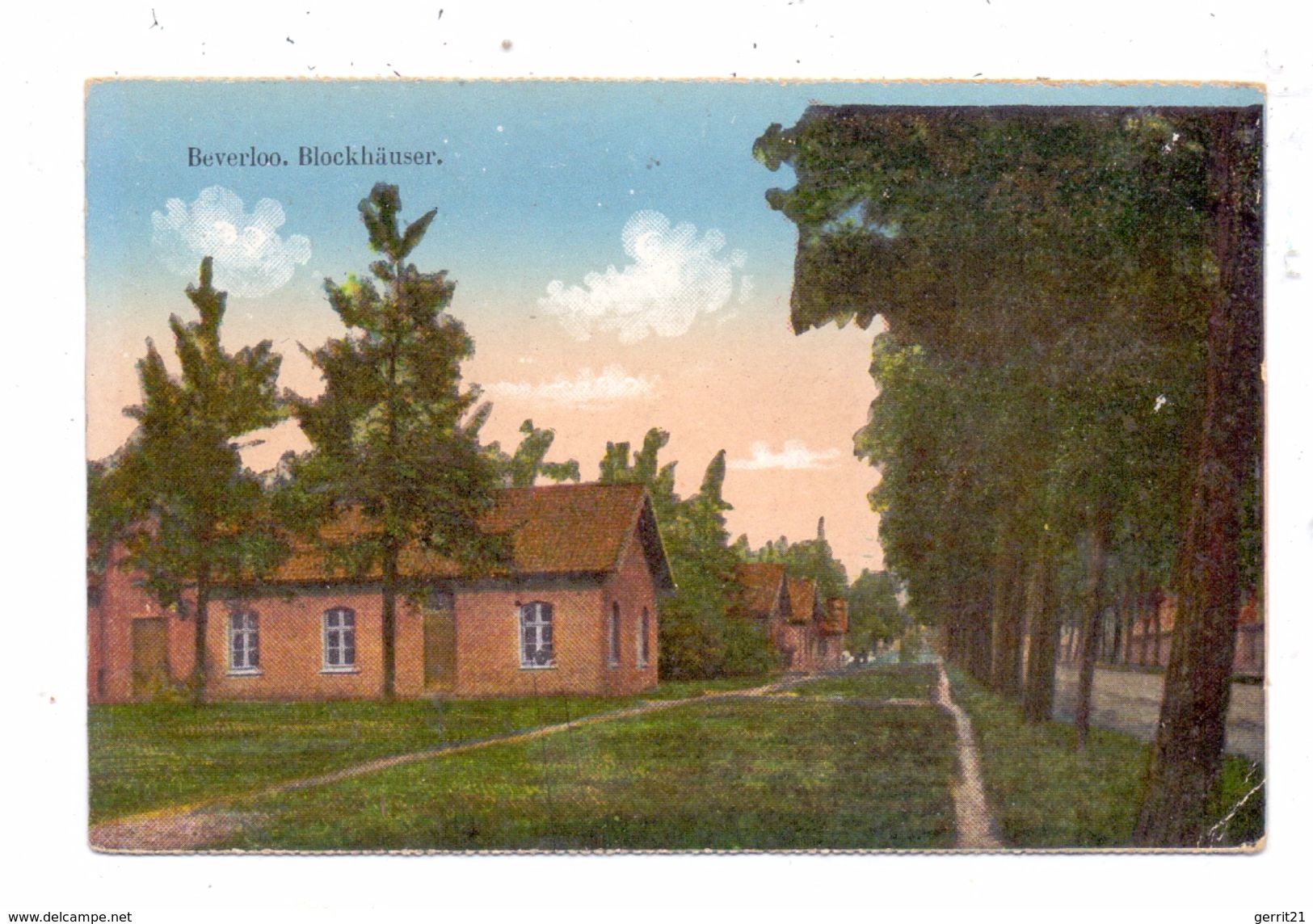 B 3580 BERINGEN - BEVERLOO, Blockhäuser, 1916, Deutsche Feldpost - Beringen