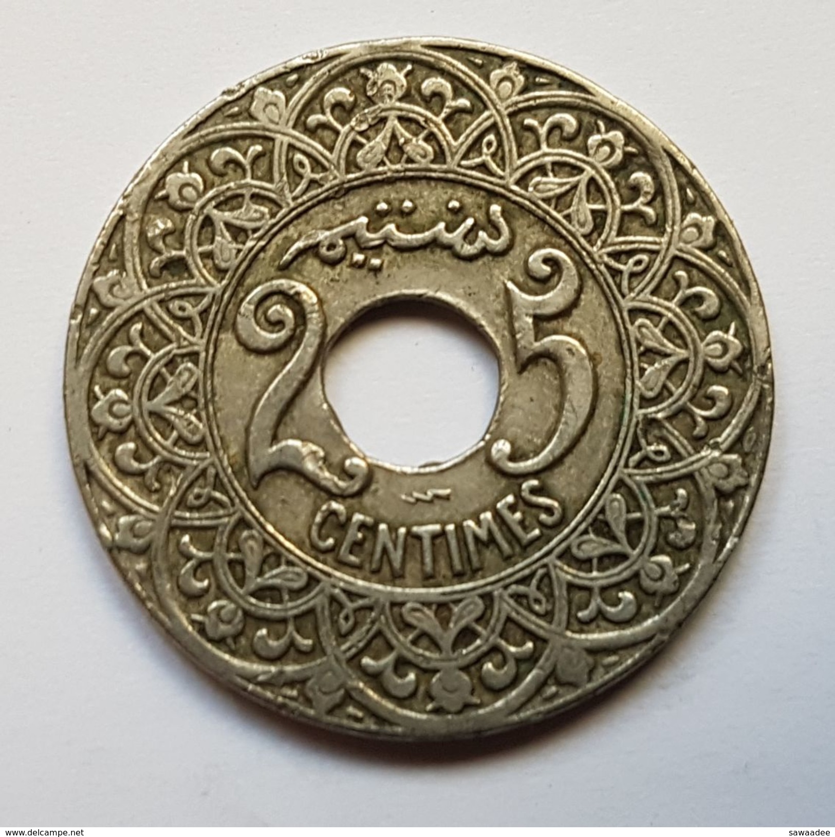 PIECE - MAROC - EMPIRE CHERIFIEN - 25 CENTIMES - ETOILE A 6 BRANCHES - ARABESQUES - Marruecos