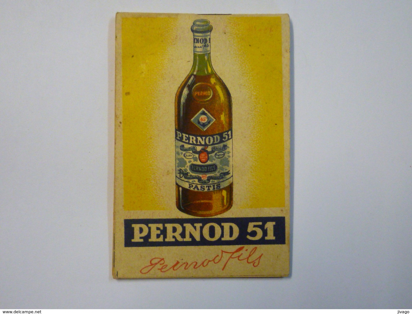 PETIT CARNET  "PUB"   PERNOD 45  -  PERNOD 51    - Alcools