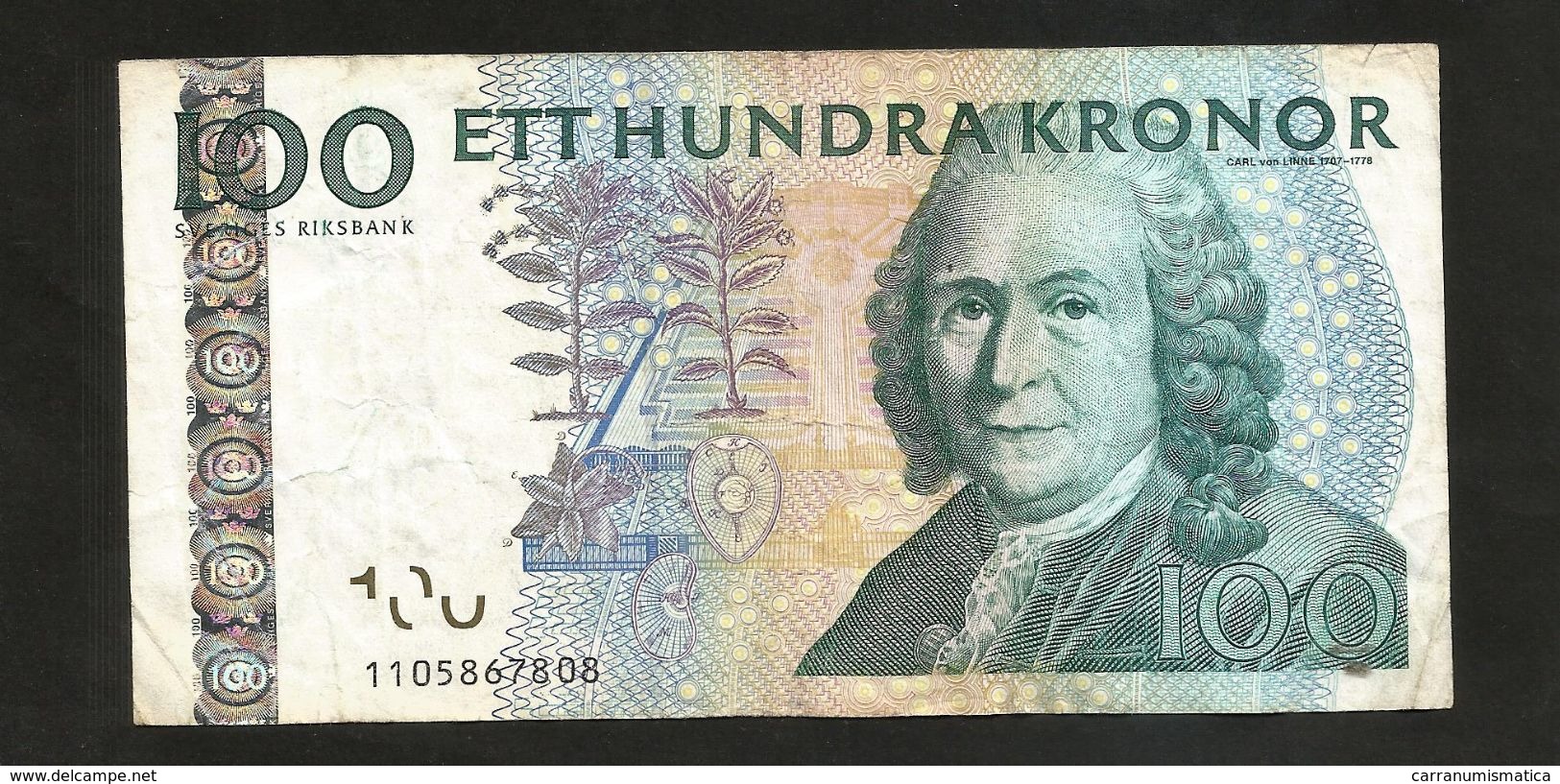 Bank Of SWEDEN - 100 Kronor - Carl Von Linne - Svezia