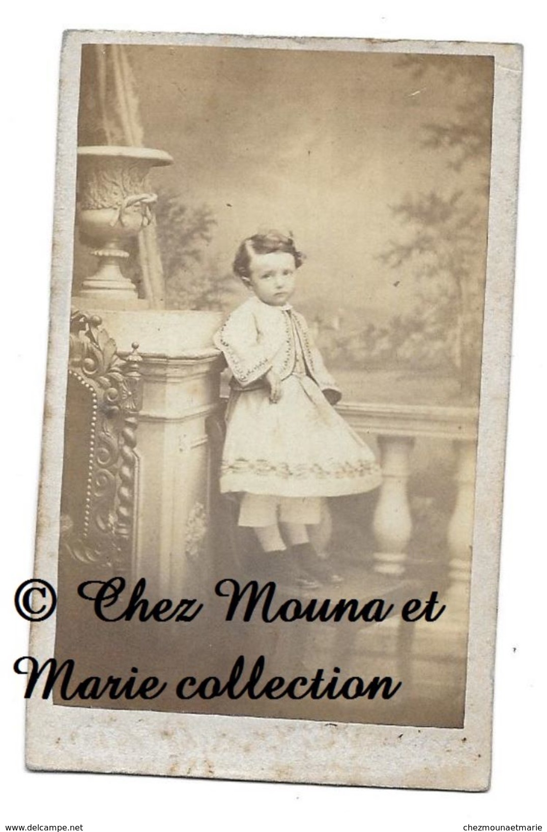 FLETRE 1863 - UN ENFANT EN ROBE - NORD - CDV PHOTO - Personnes Anonymes