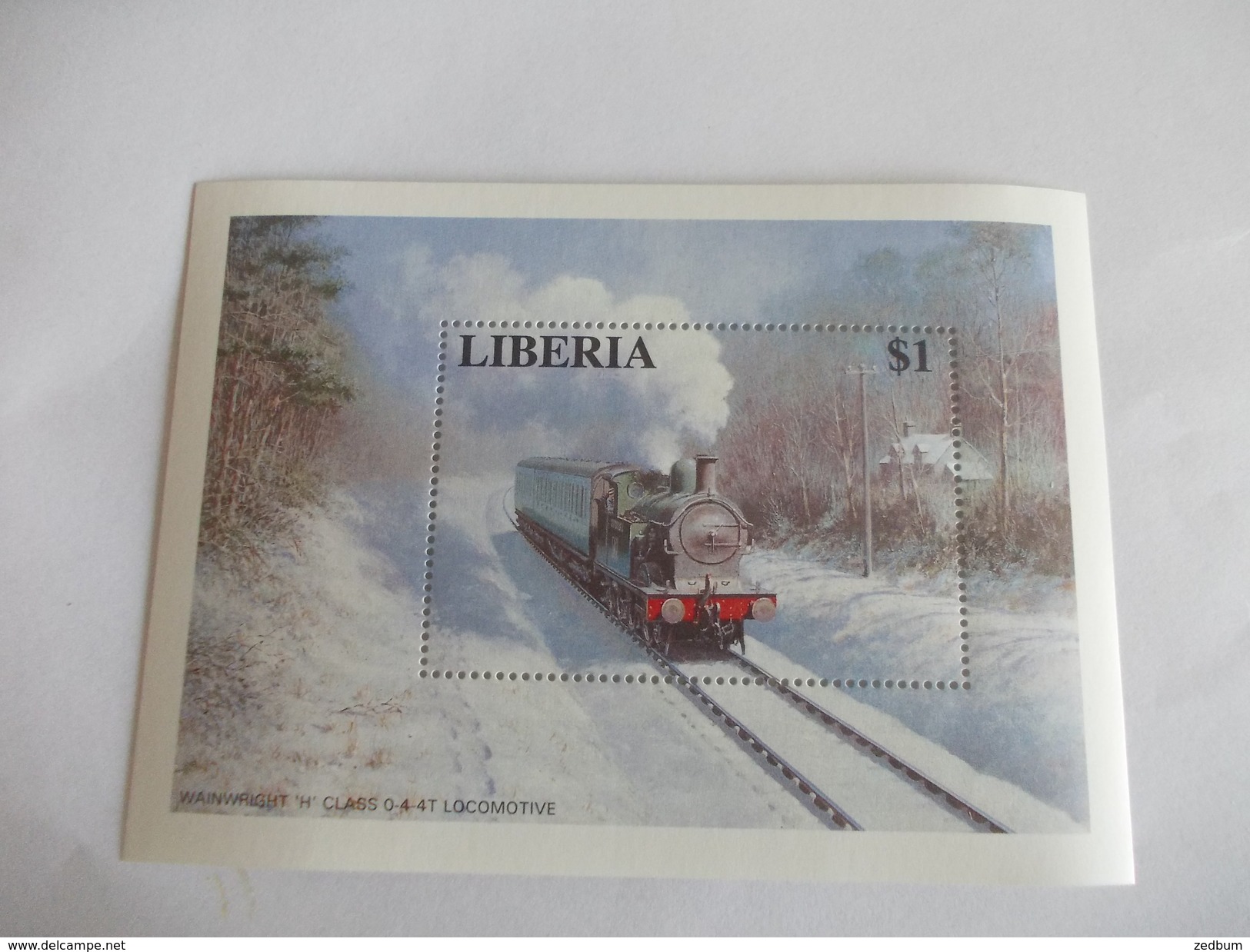 TIMBRE Libéria Chemin De Fer Train Wainwright H Class 0-4-4T Locomotive - Liberia