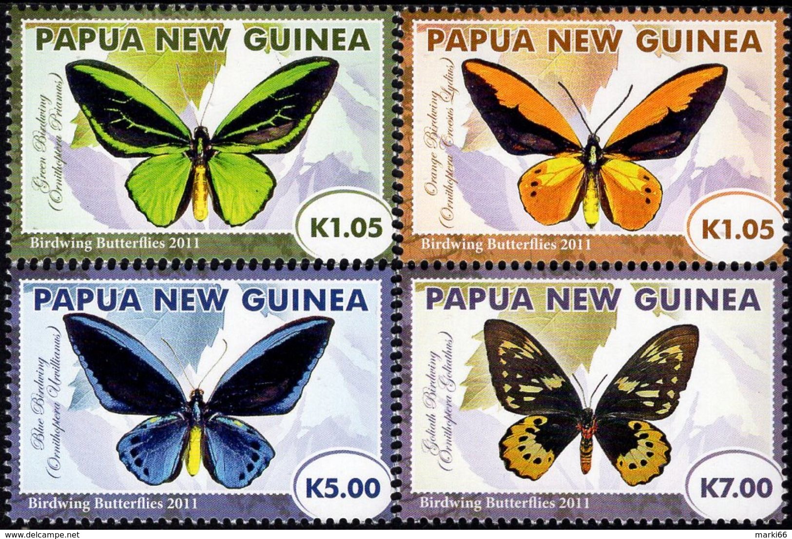 Papua New Guinea - 2011 - Birdwing Butterflies - Mint Stamp Set - Papoea-Nieuw-Guinea