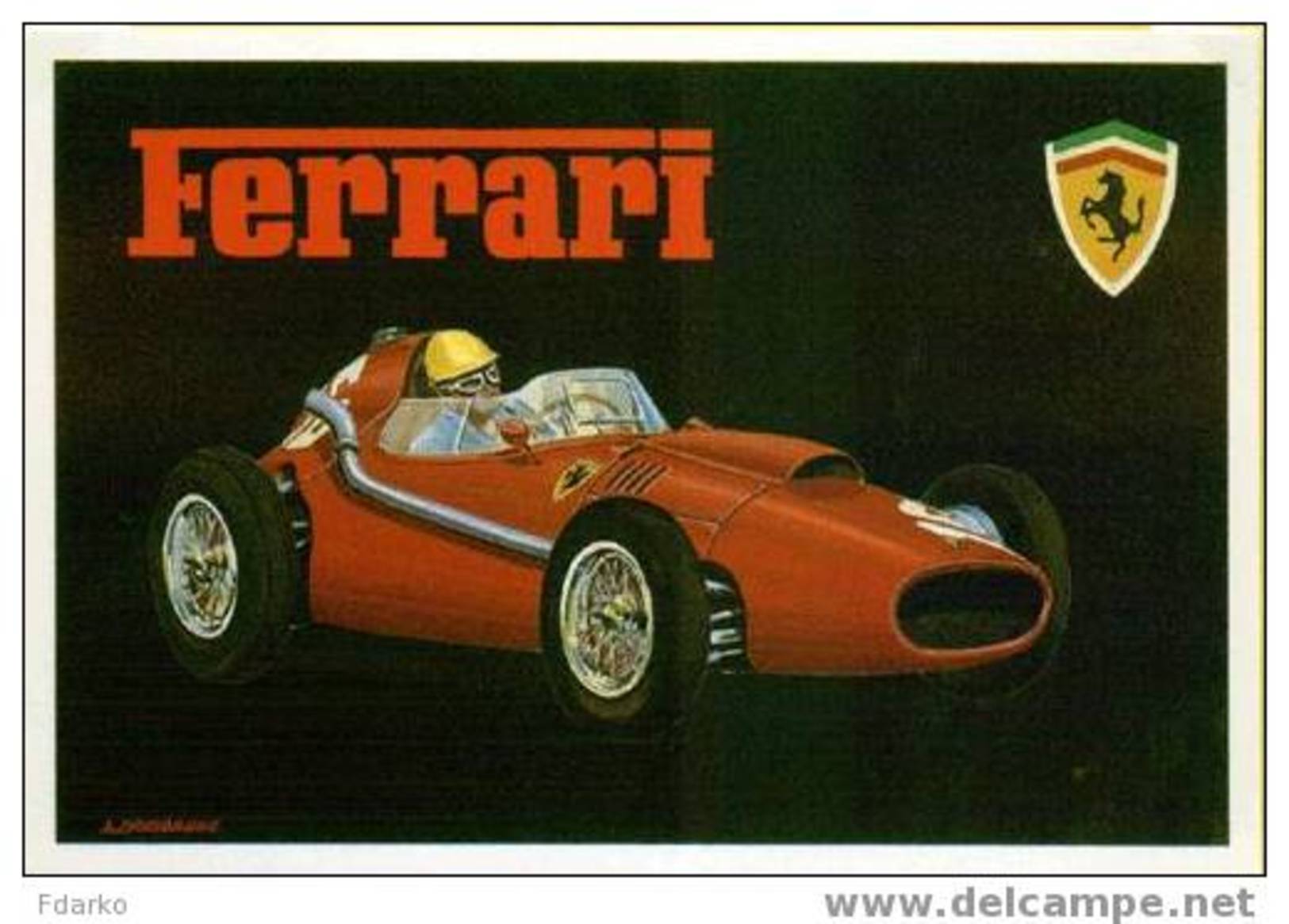 Auto Ferrari Dino 246 1958 6C.2417 CC F1 Grand Prix F1 Courues Automobilisme CPM Brovarone A. - Trading Cards