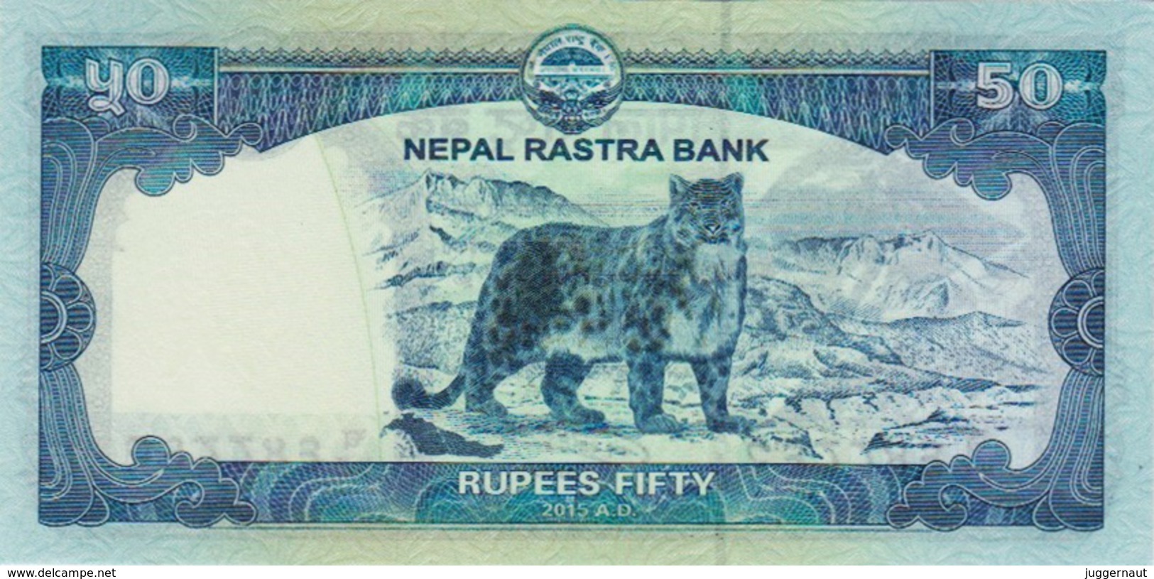 BRAND NEW NEPAL 50 RUPEE  BANKNOTE SNOW LEOPARD 2015/16 MINT UNCIRCULATED - Nepal