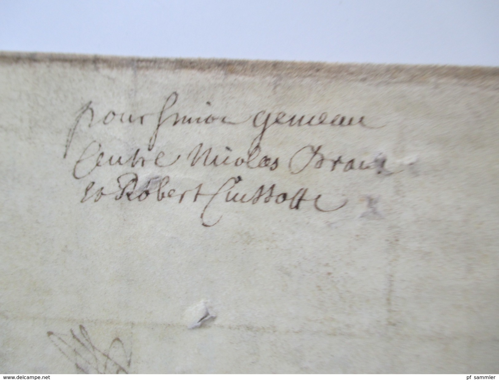 1682 zur Zeit Louis XIV Sonnenkönig. De Paris Generalite. Lettre de la Chancellerie Six Sols. Königl. Kronen Wappen. RRR