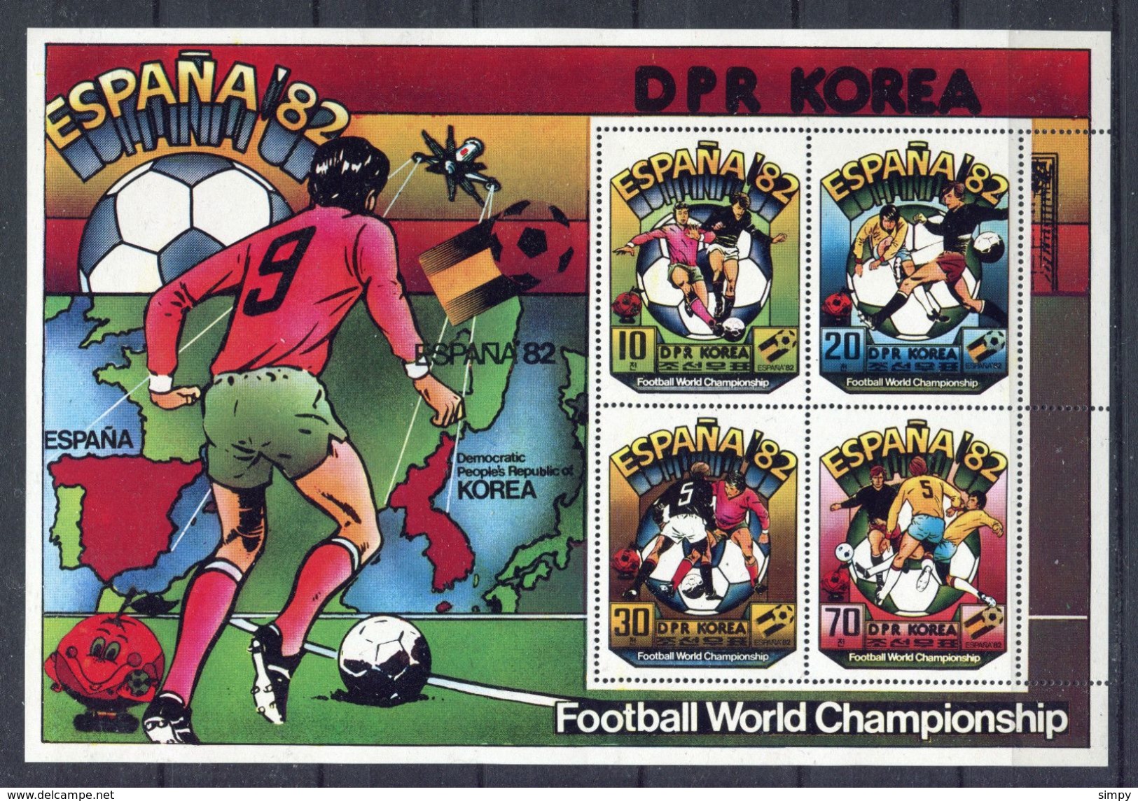 North Korea 1981: Football WC 1982 Sheetlet MNH Michel 2094-2097 - 1982 – Espagne