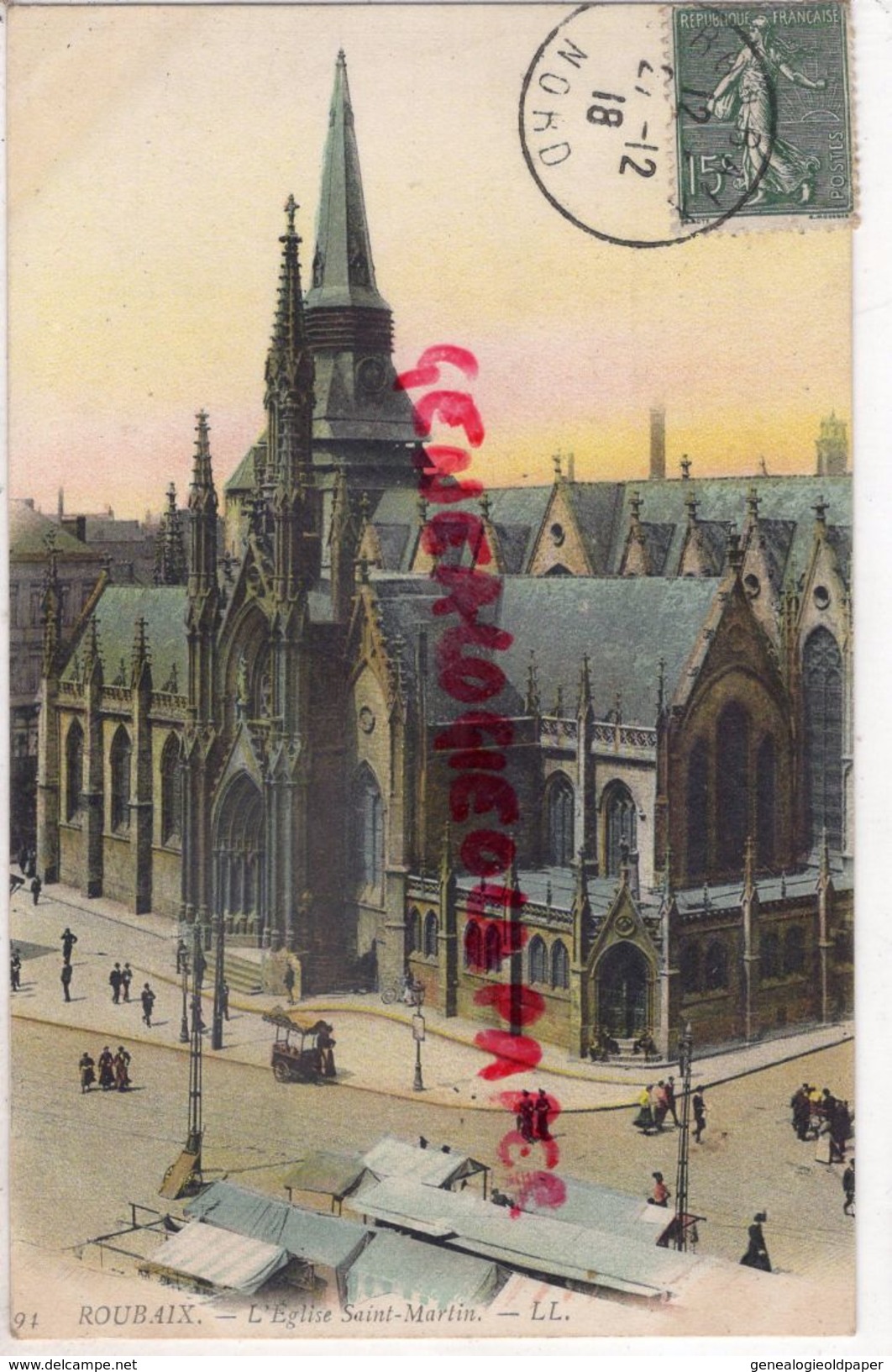 59 - ROUBAIX - L' EGLISE SAINT MARTIN - 1918 - Roubaix