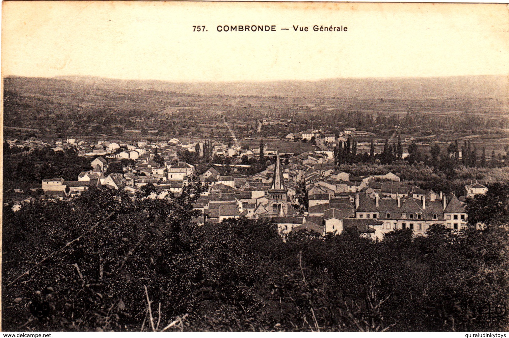 COMBRONDE Vue Générale Cpa Circulée En 1912 Bon état Voir Scans - Combronde