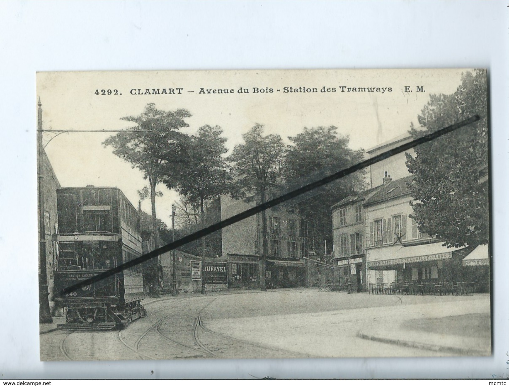 CPA  Rétrécit - Clamart - Avenue Du Bois - Station Des Tramways (tramway ) - Clamart