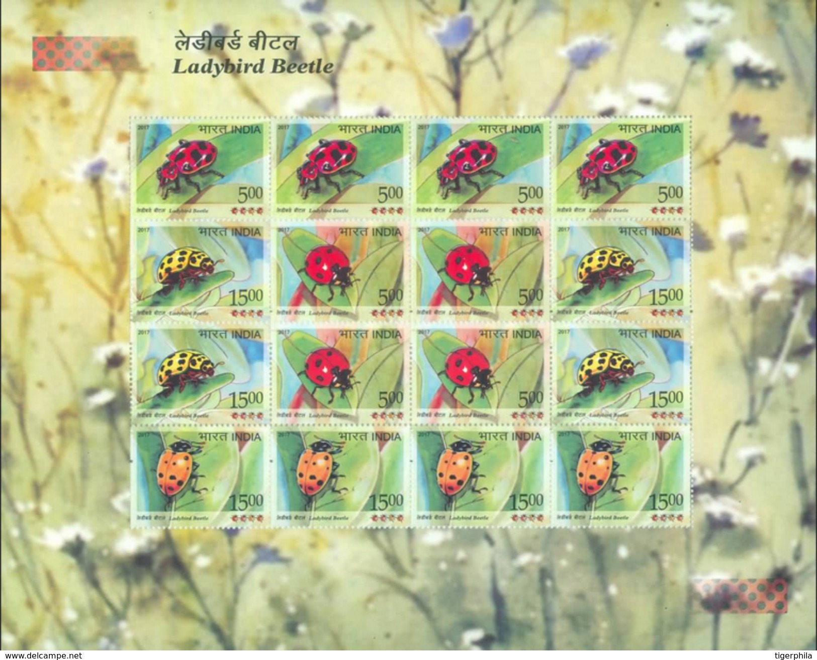 INDIA 2017 Ladybird Beetle COMPLETE SET Of 4 Sheetlets MNH - Blocks & Sheetlets