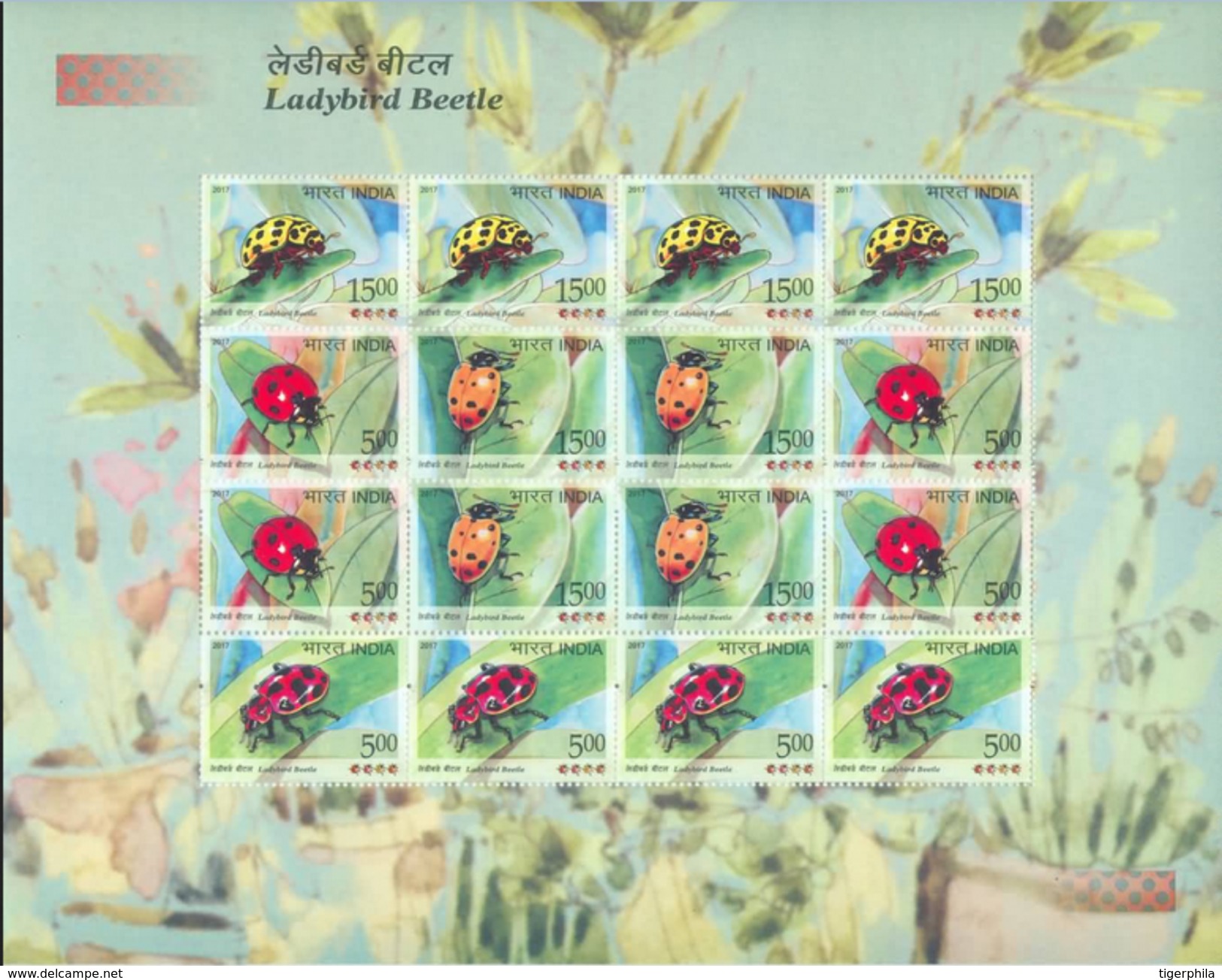 INDIA 2017 Ladybird Beetle COMPLETE SET Of 4 Sheetlets MNH - Blocks & Sheetlets