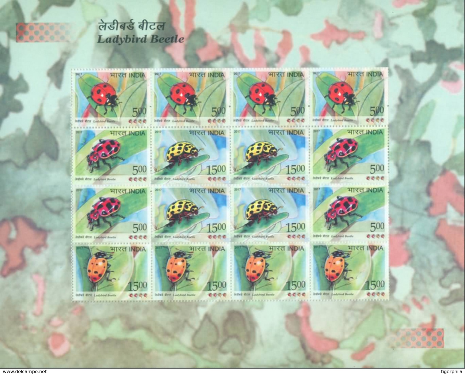 INDIA 2017 Ladybird Beetle COMPLETE SET Of 4 Sheetlets MNH - Blocks & Sheetlets