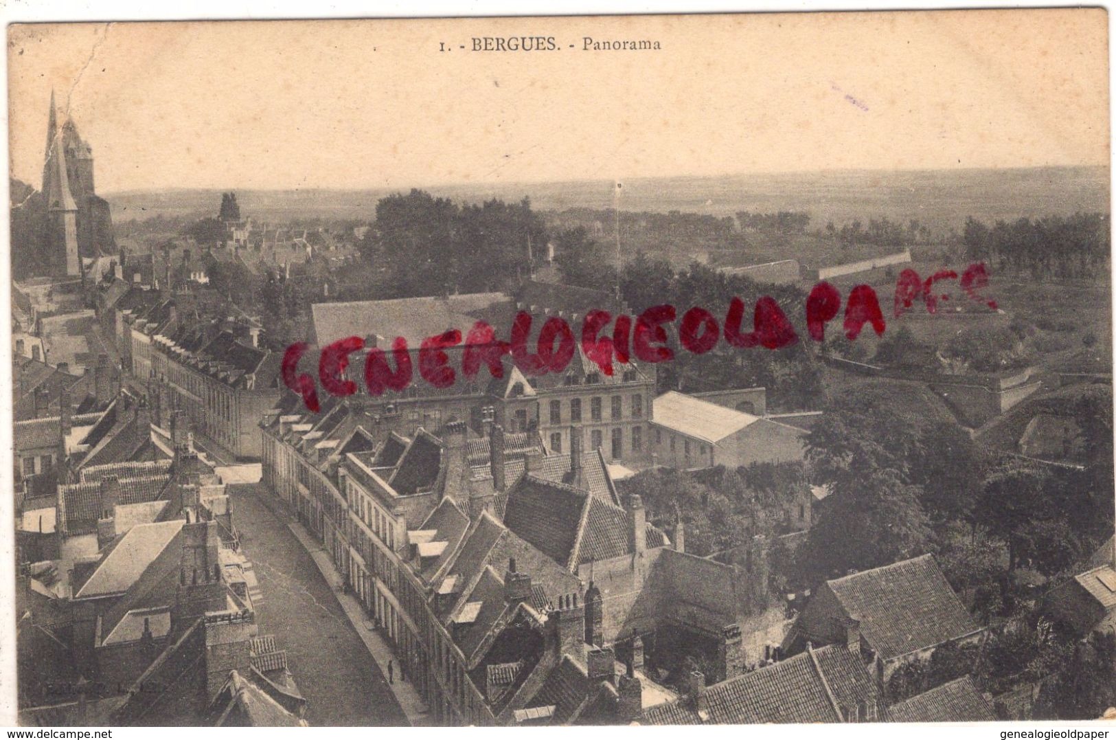 59 - BERGUES- PANORAMA   1914 - Bergues