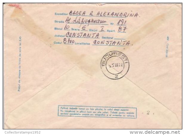 64371- DEJ SOMES COMMERCIAL CENTER AND HOTEL, TOURISM, COVER STATIONERY, 1988, ROMANIA - Hotel- & Gaststättengewerbe