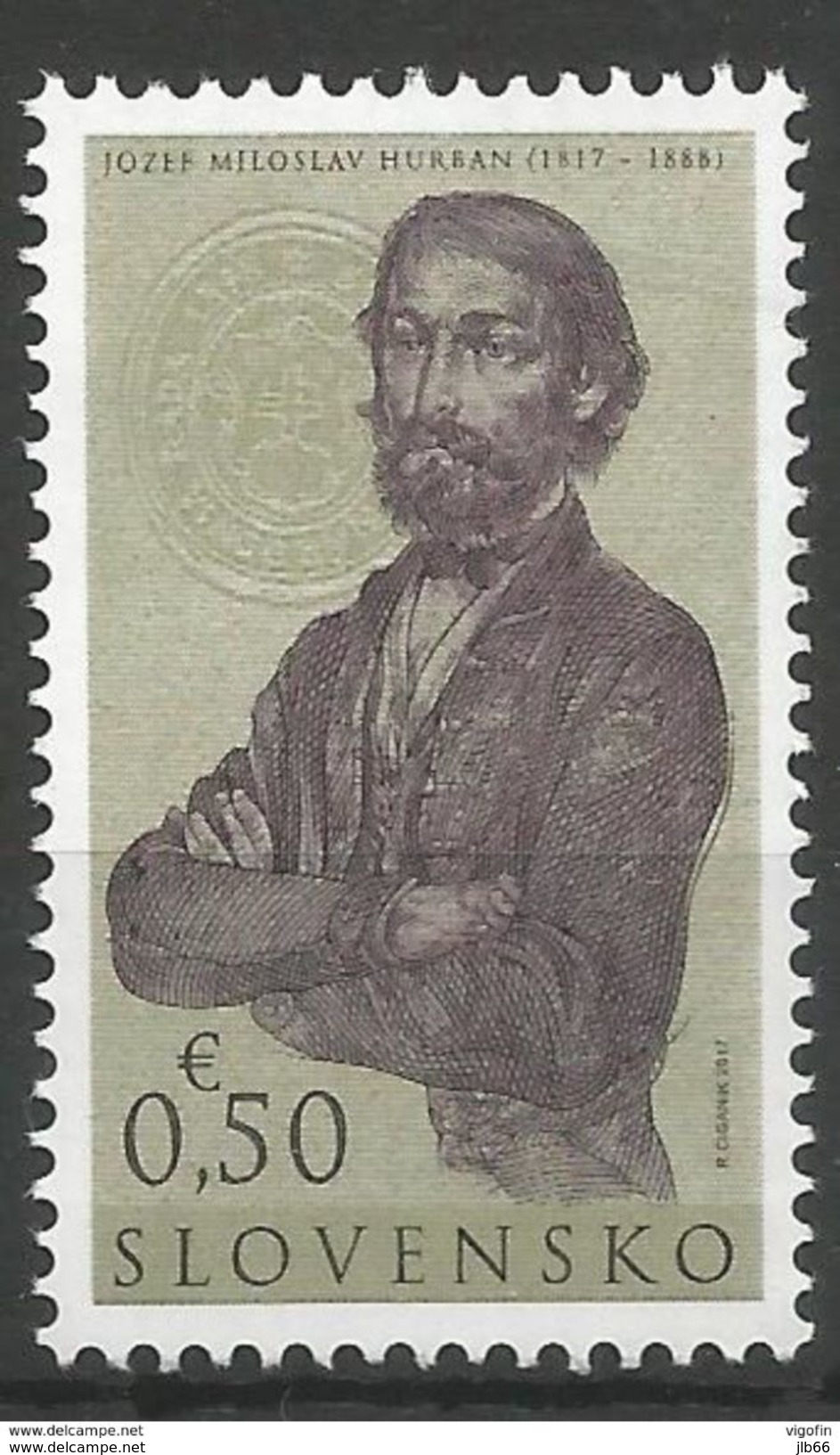 Slovaquie 2017 Bicentenaire De Jozef M Hurban, Nationaliste Slovaque (1817-1888) - Unused Stamps