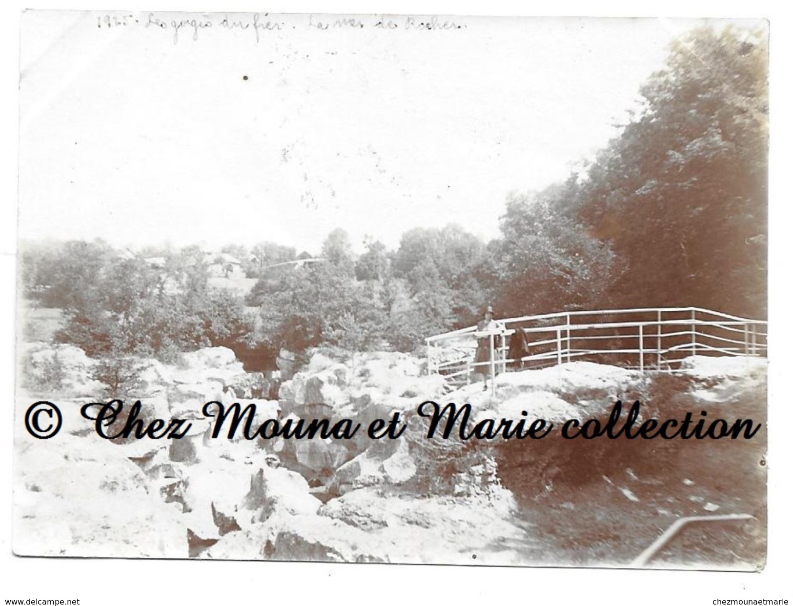 LES GORGES DU FIER 1925 - LA MER DE ROCHERS - SAVOIE - PHOTO 11 X 8.5 CM - Lieux