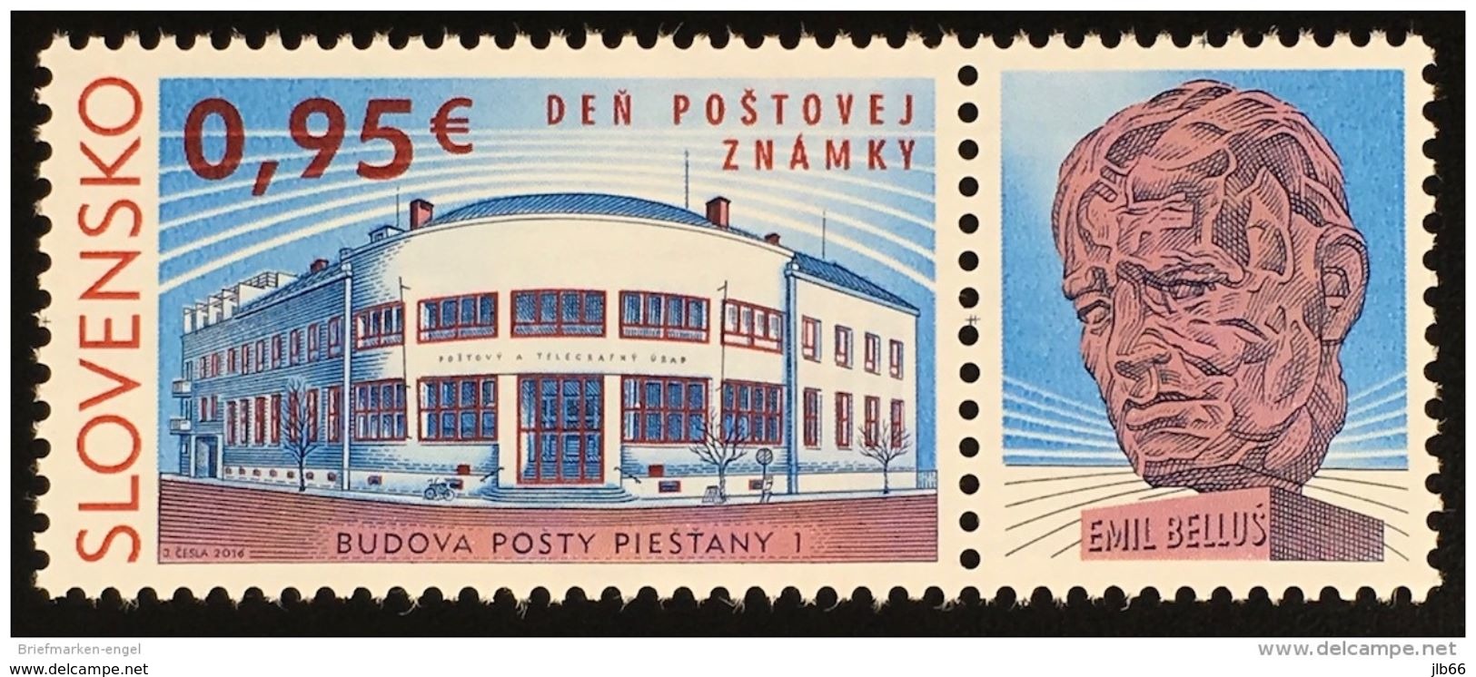 Slovaquie 2016 Journée Du Timbre Bureau De Poste De PIESTANY 1 - Unused Stamps