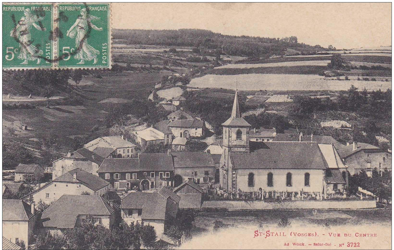 E7 - 88 - Saint-Stail - Vosges - Vue Du Centre - N° 3722 - Autres & Non Classés