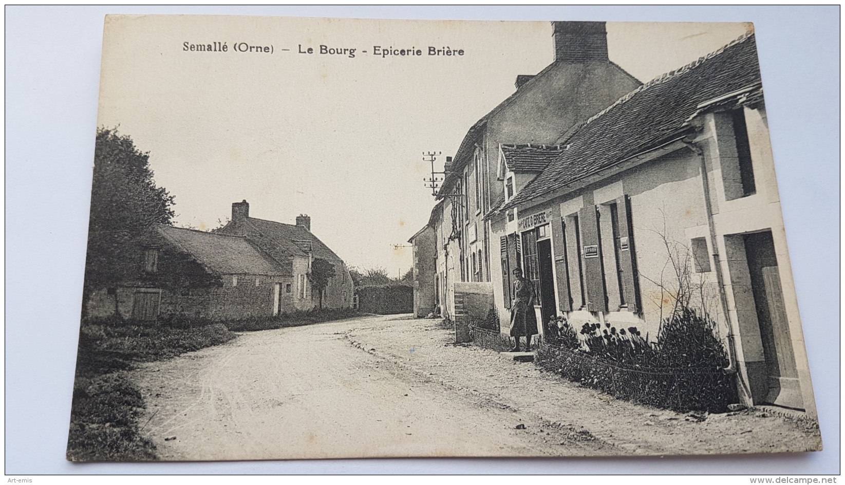 SEMALLE 61 Bourg Epicerie Cafe Villageoise CPA Postcard Animee - Autres & Non Classés